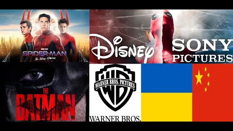 Home of Spider No Way Home (Disney & Sony) & Home of The Batman (Warner) Stands w/ Ukraine & Slavery