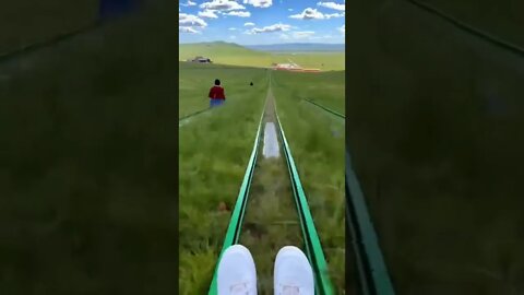 Asia's Longest Grass Ski, Takes You to Feel the Passion for 40 Seconds #shorts