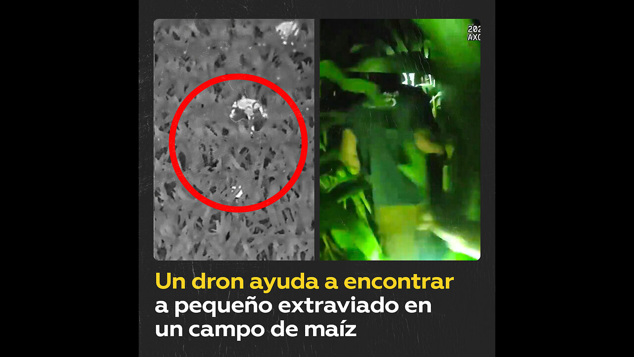 Rescatan con un dron a un niño de 3 años perdido en un enorme y oscuro campo de maíz