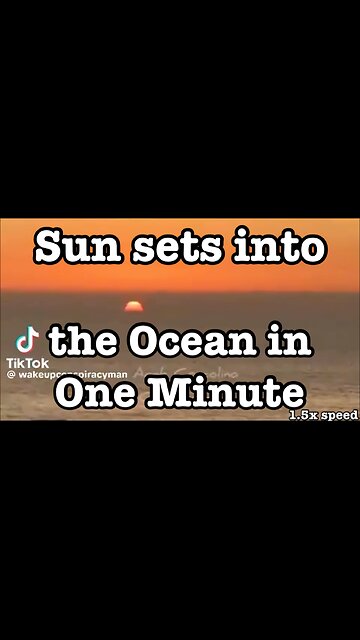 Sun sets into Clouds as seen from the Coast in one minute