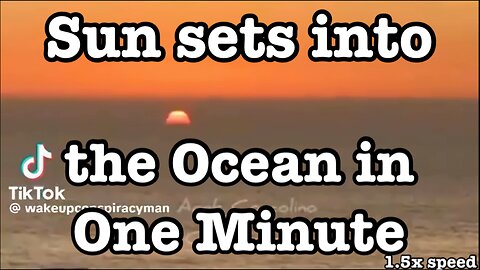 Sun sets into Clouds as seen from the Coast in one minute