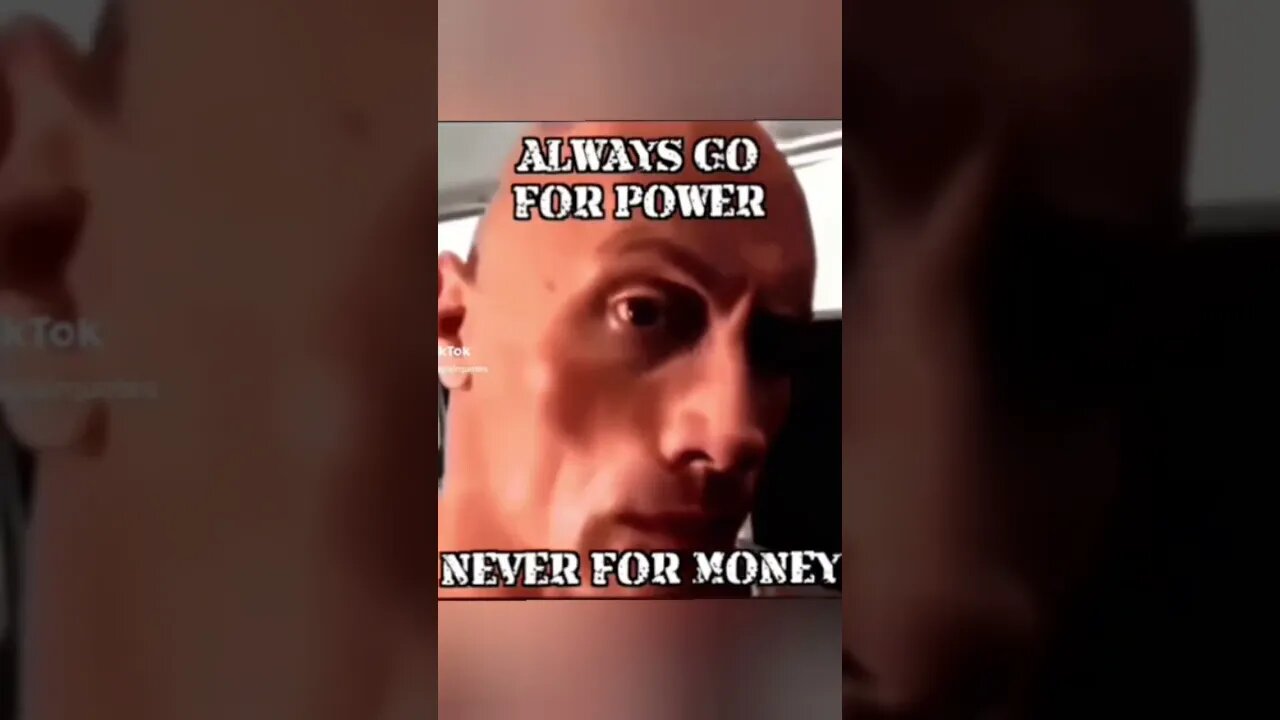 always go for #power never for #money