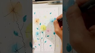 Desenho Fácil com Aquarela e Nanquim #shorts