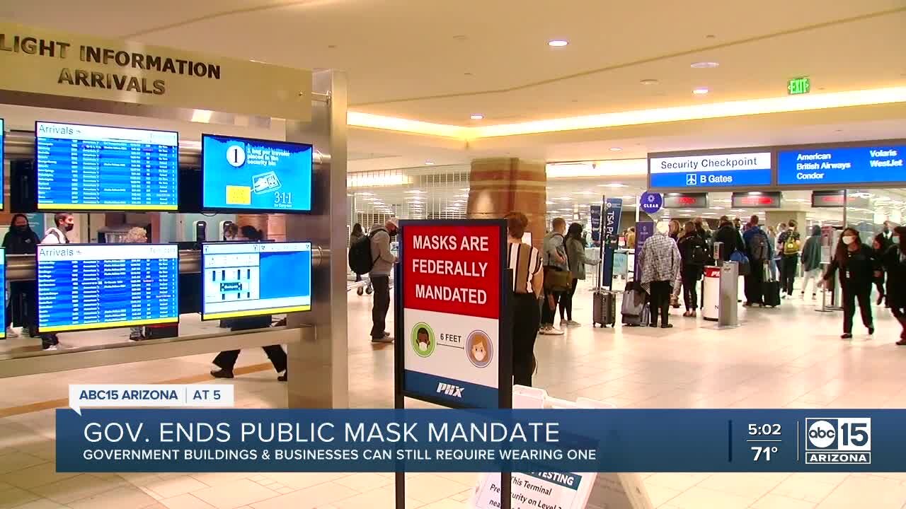 Local leaders react after Gov. Ducey ends public mask mandate
