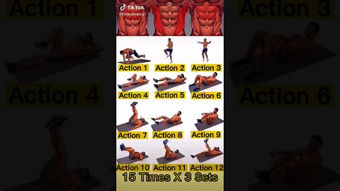 12 different home abdominal exercises for beginners with body weight.