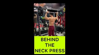 150LBS BEHIND THE NECK PRESS | Shoulder Workout #shorts