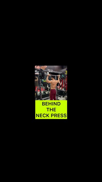 150LBS BEHIND THE NECK PRESS | Shoulder Workout #shorts