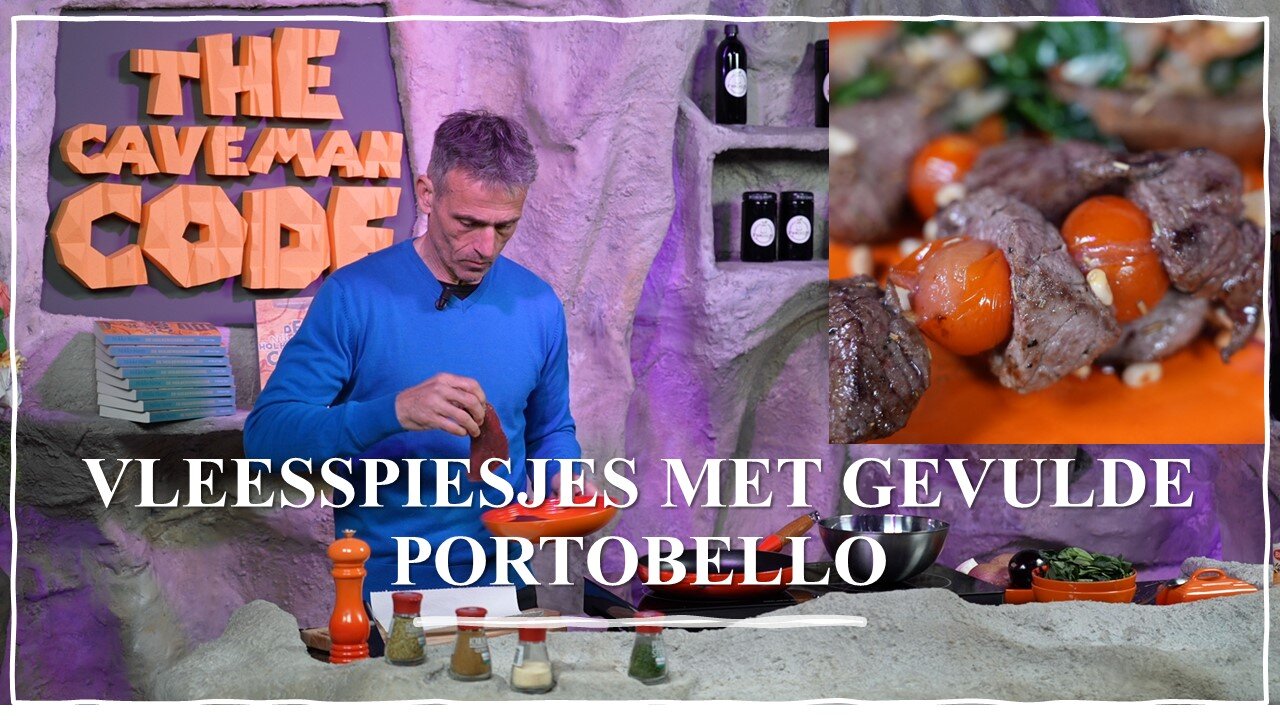 Vleesspiesjes met gevulde portobello | Nikko Norte