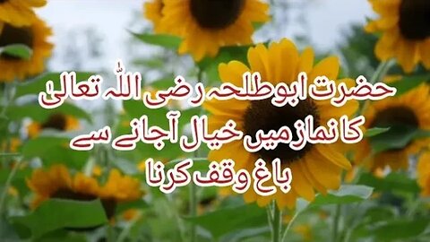 Fazail-e-Namaz | Hazrt Abutalha ki Namaz | Namaz k Fazail | Sahaba ki Namaz | Islamic Video | Islam