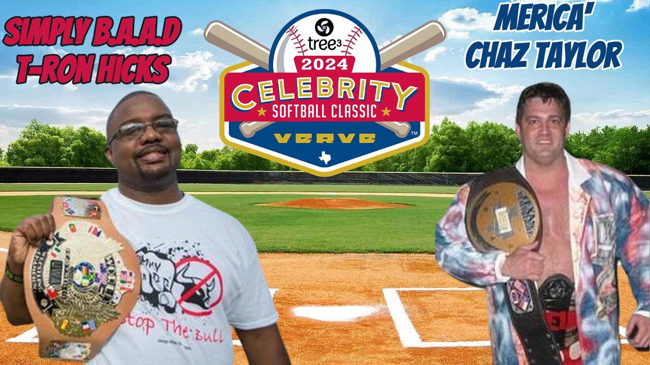 Celebrity Softball Showdown: Wrestling Stars Simply BADD vs Chaz Taylor Battle at Veterans Charity"