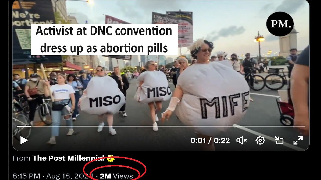 Demonstrators at Chicago DNC dress as abortion pills