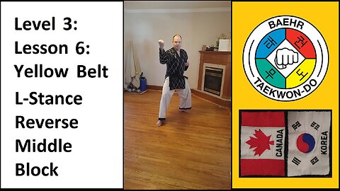 Baehr Taekwondo: 03-06: Yellow Belt - L-Stance - Reverse Middle Block
