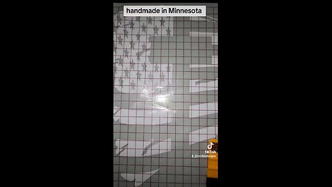 us flag with a cross vinyl decal. handmade in Minnesota