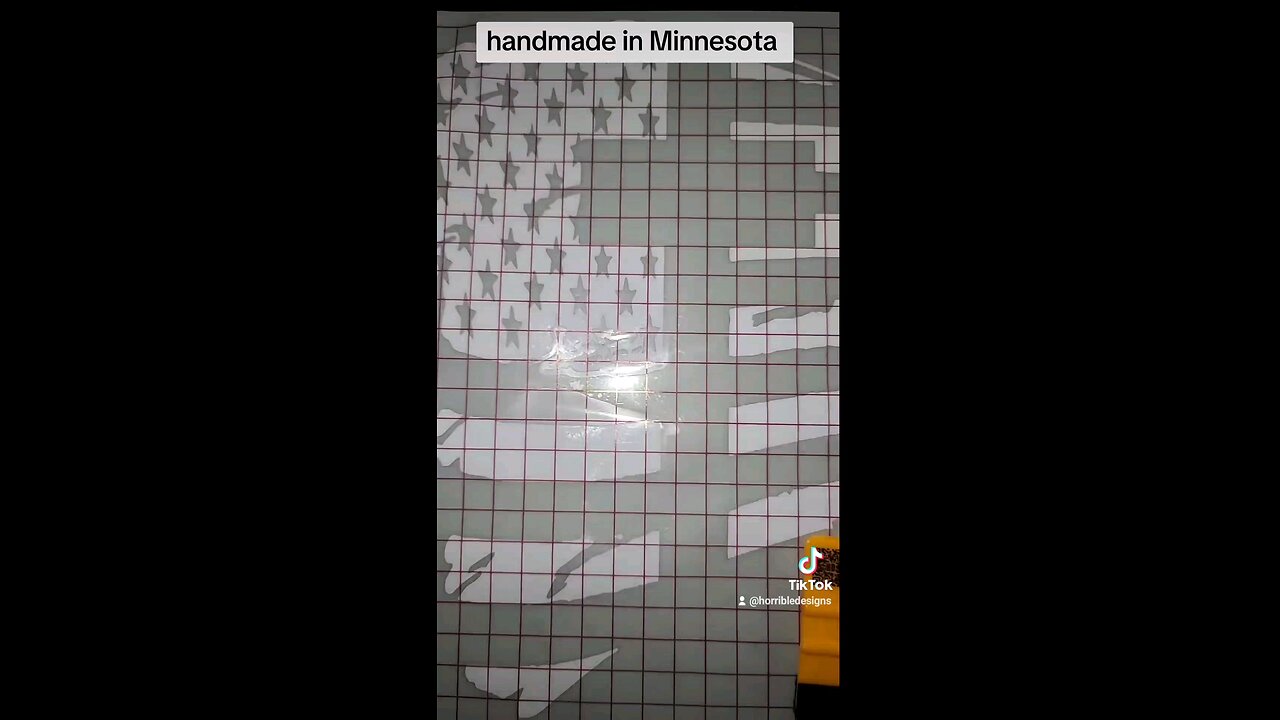 us flag with a cross vinyl decal. handmade in Minnesota