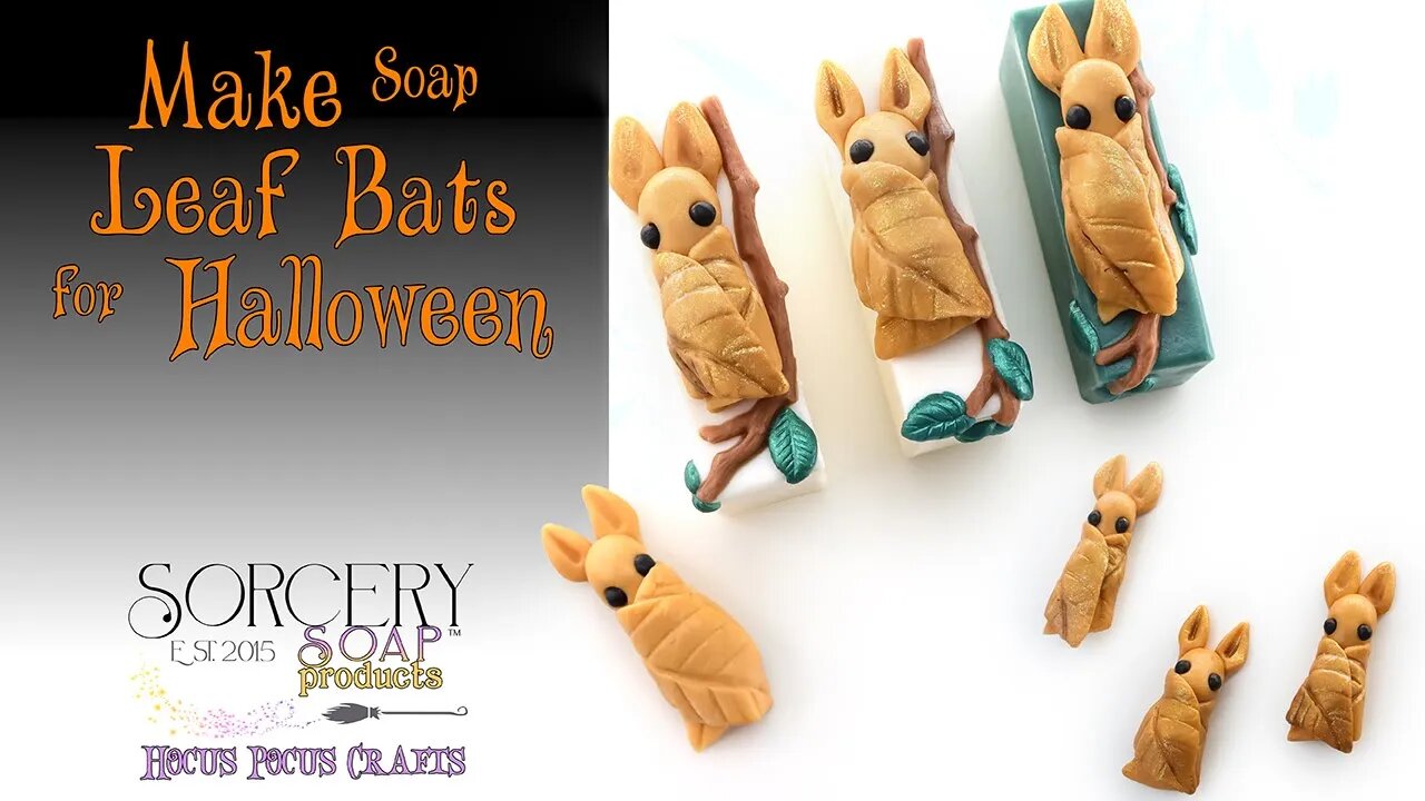 Leaf Bats in Soap Dough | Halloween Soap