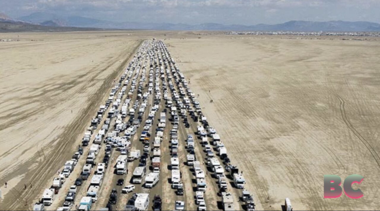 Burning Man mass exodus begins as mud improves