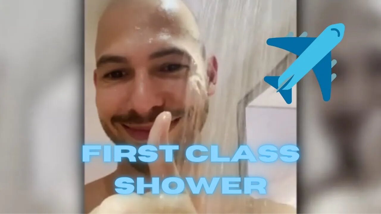 Andrew Tate Showers In First Class ✈️