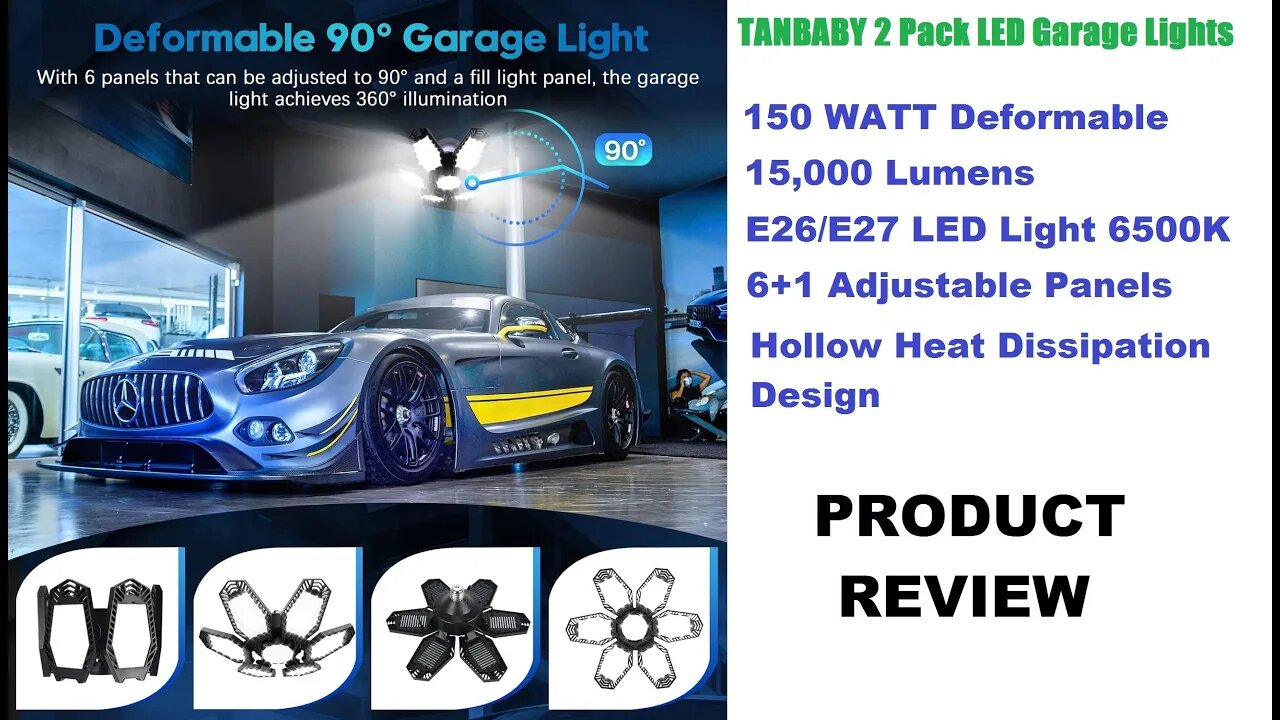 TANBABY 2 Pack LED Garage Lights | Review