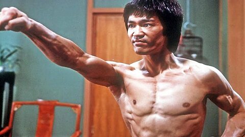 Cross kick Studio Films Bruce Lee Picture from Enter The Dragon in his Room