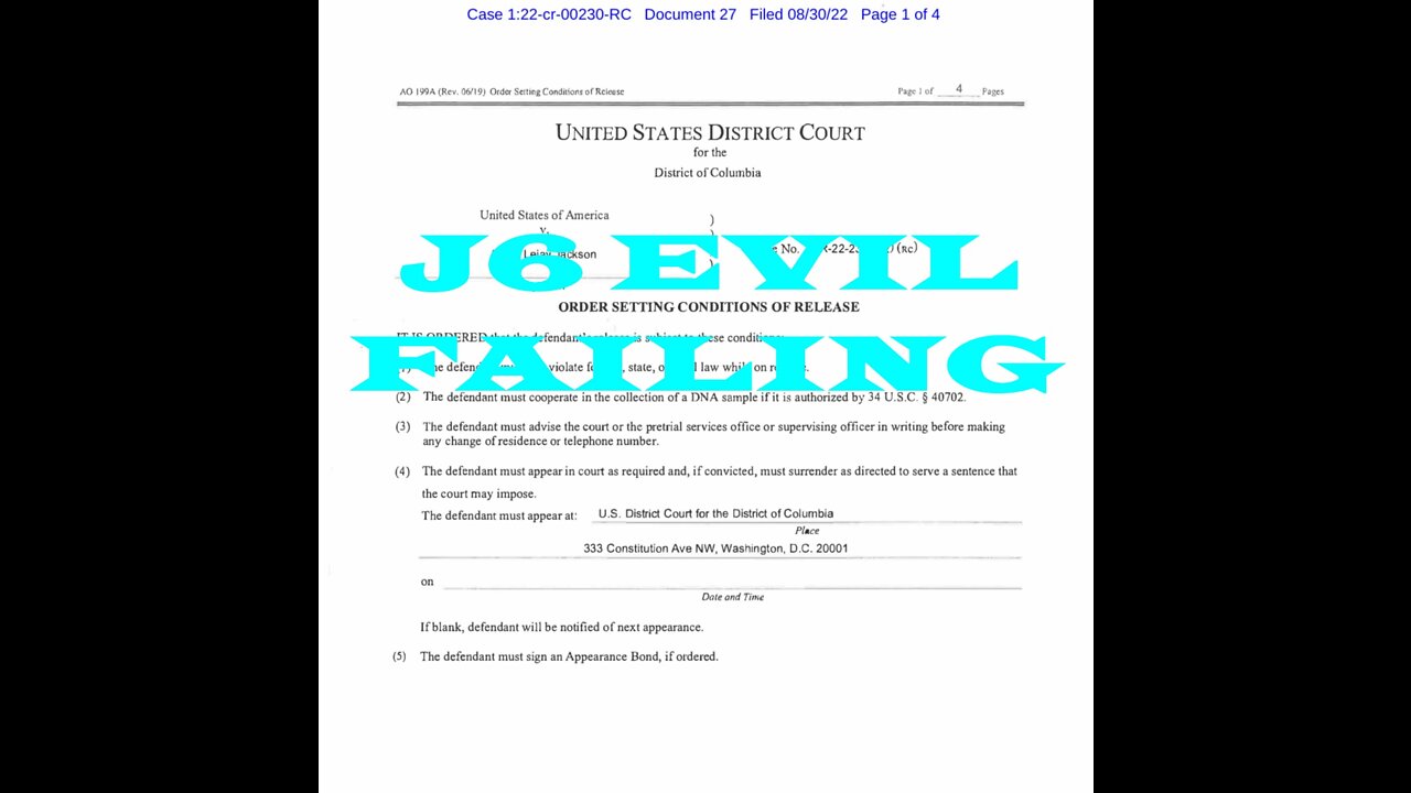 ADAM JACKSON J6 DEFENDANT RELEASED FROM DC GULAG WE WON~!