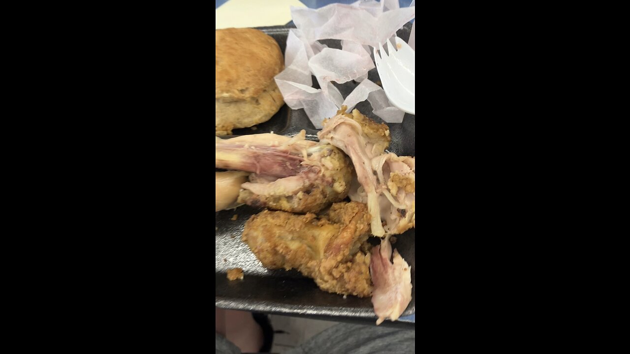 The school gave my cousin raw chicken on the first day