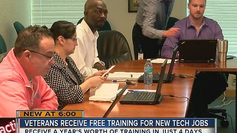 Veterans receive free training for new tech jobs