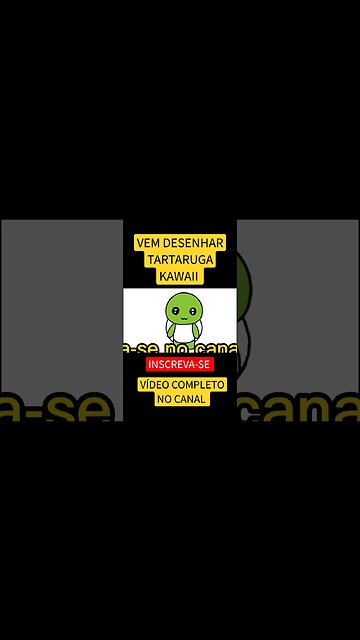 COMO DESENHAR TARTARUGA KAWAII FÁCIL #desenho #shorts #desenhofacil #desenholivre #desenhofofo
