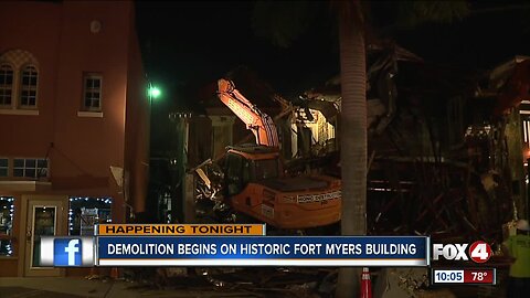 Demolition begins on Historic Building in Fort Myers