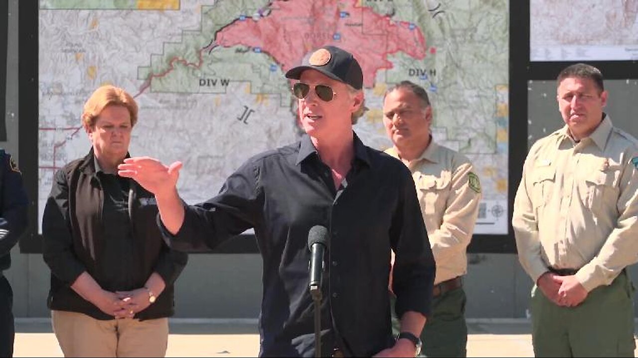 Governor Newsom surveys Borel Fire impact, meets with emergency officials