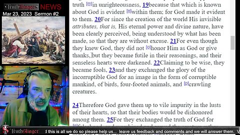 DEPRAVITY - ROMANS 1:16-32 - TruthSlinger SERMON 2