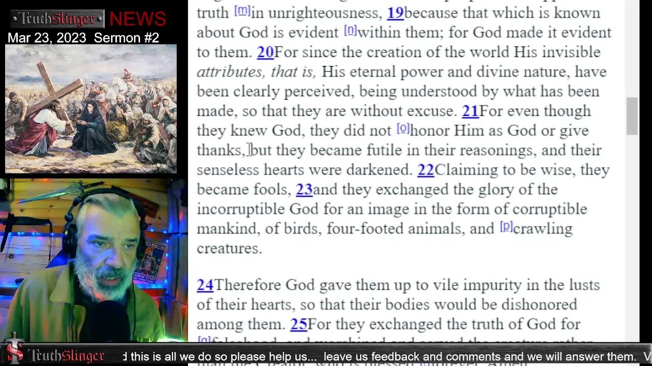 DEPRAVITY - ROMANS 1:16-32 - TruthSlinger SERMON 2