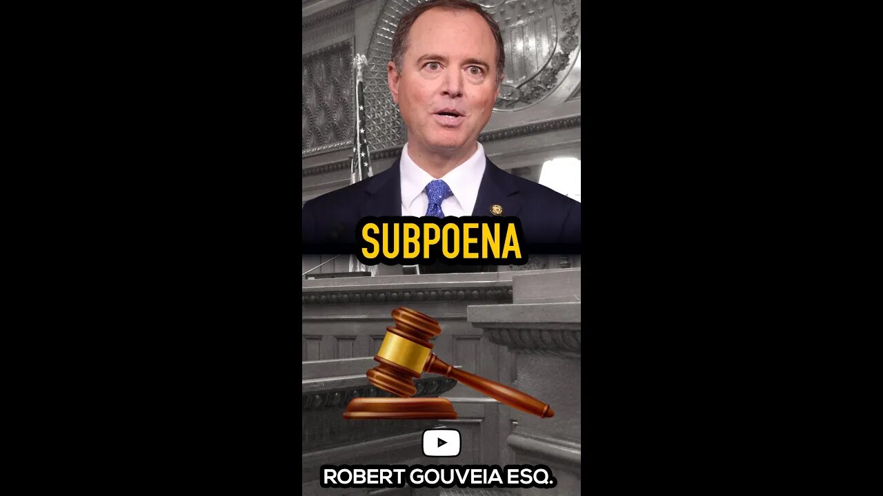 Schiff: Will Consider the VALIDITY of the Subpoena First! #shorts