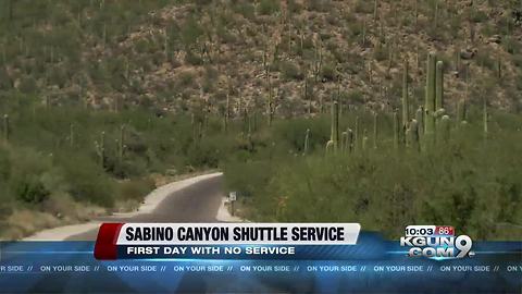 Shuttle service at Sabino Canyon put on hold