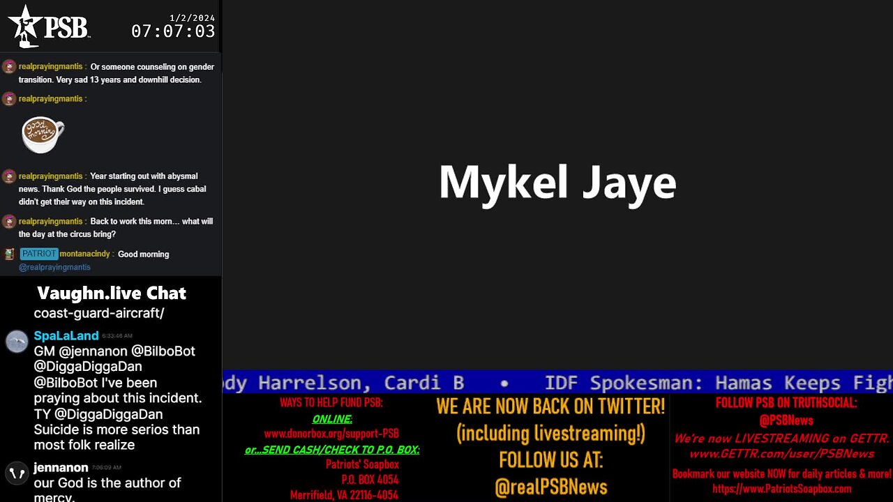 2024-01-02 07:00 EST - Patriots Soapbox AM: with MykelJaye, SkyeBreeze