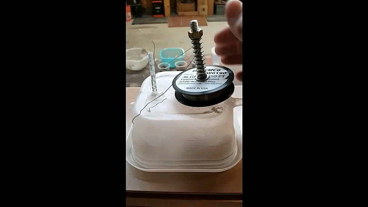 Clapton wire jig made from parts out of junk draw.