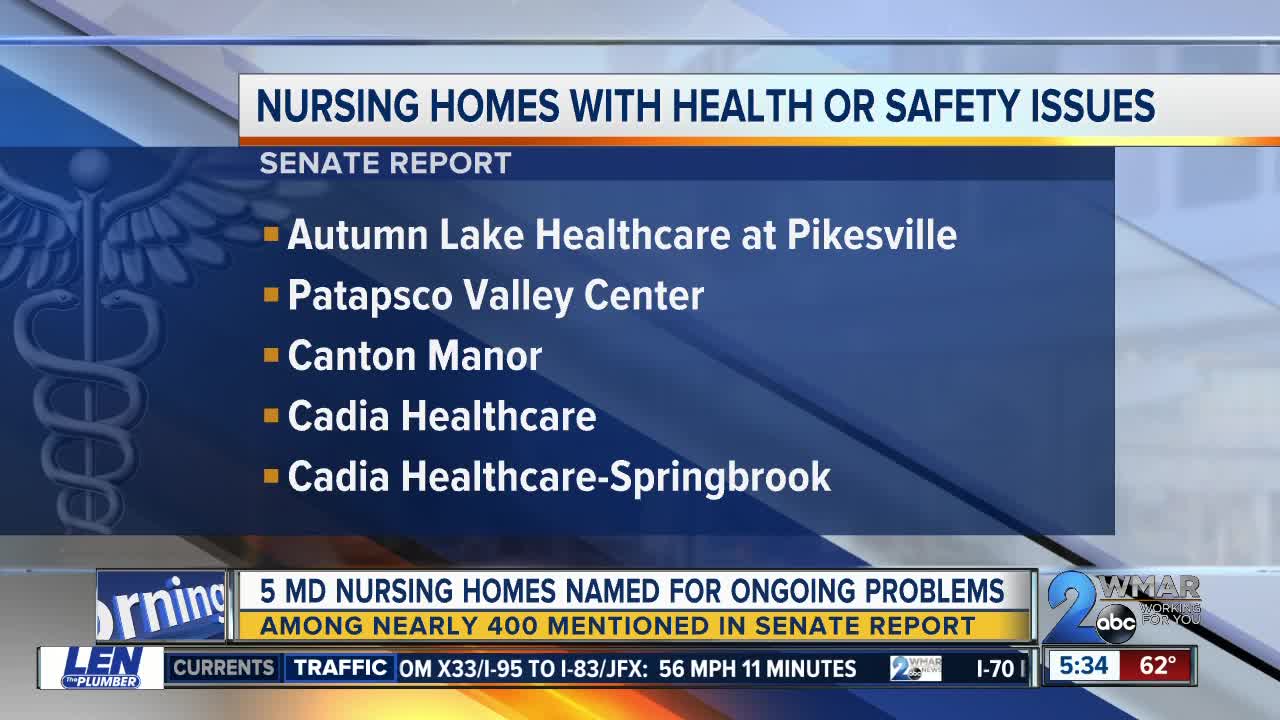 Maryland nursing homes named in Senate report for ongoing problems