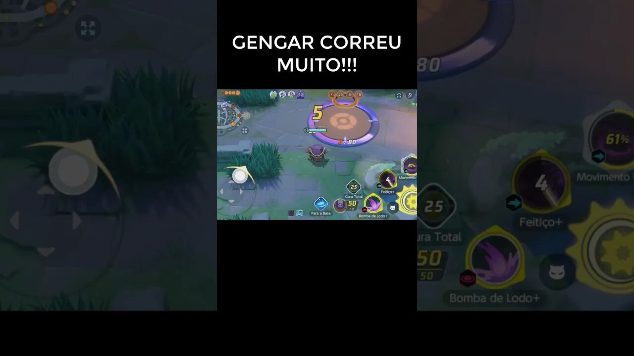 GENGAR CORREU MUITO PARA PONTUAR SERÁ QUE DEU TEMPO?😱😱 POKÉMON UNITE #shorts