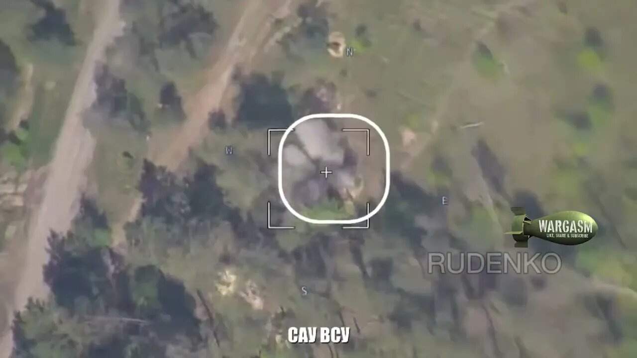 Russian 'Lancet' kamikaze drone hits self-propelled gun near Bakhmut