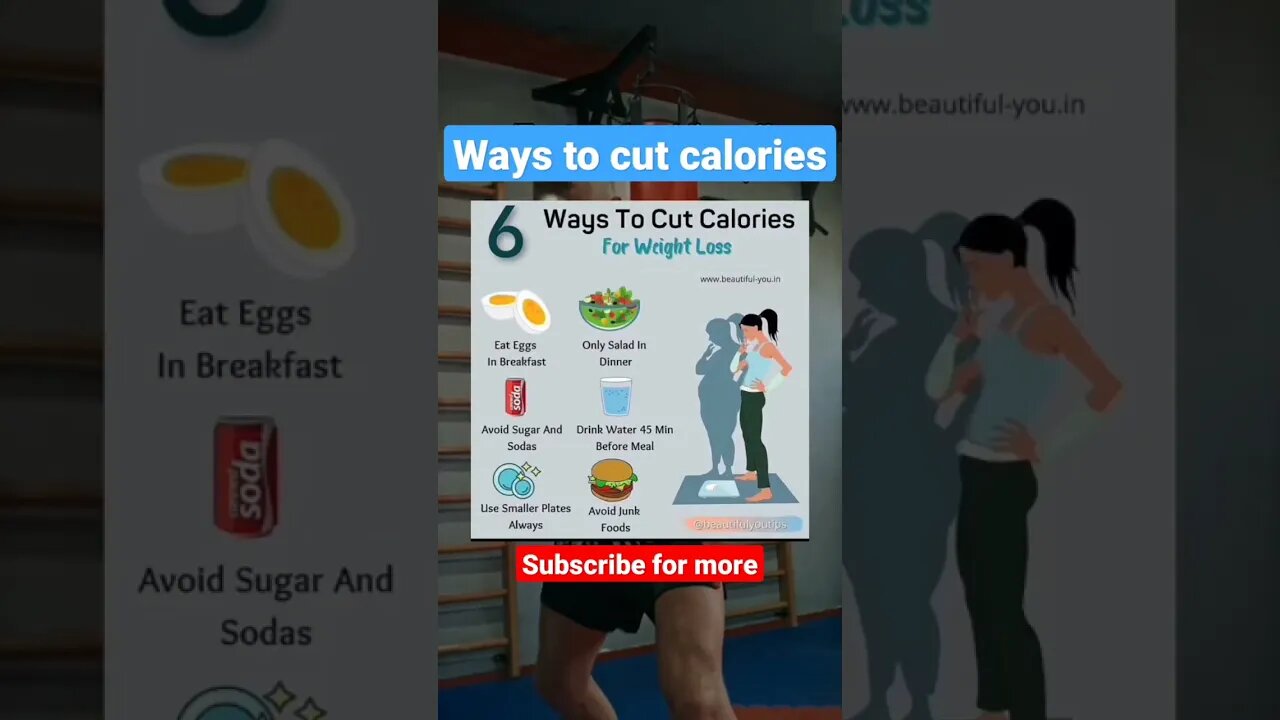EASY WAYS TO CUT CALORIES..💯 #weightlossadvice