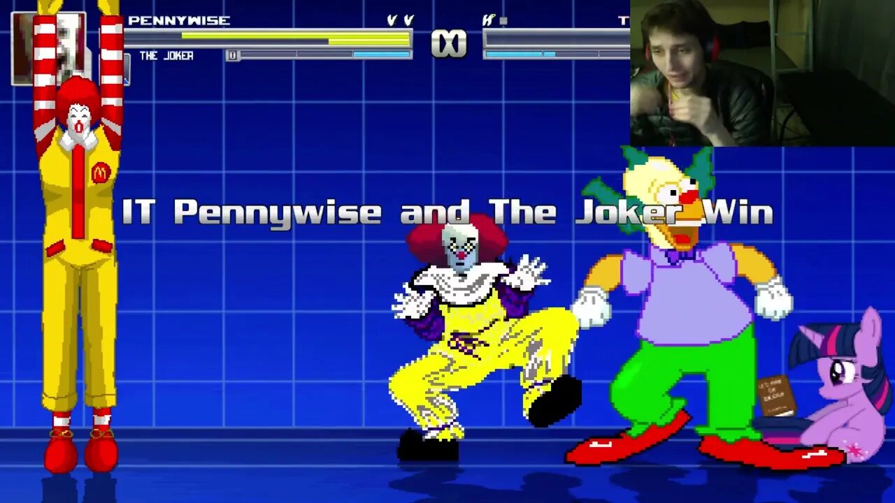 Clown Characters (The Joker, Pennywise, And Ronald McDonald) VS Twilight Sparkle In An Epic Battle