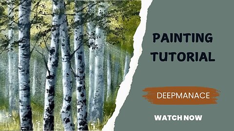 How to Draw a Morning Forest / Acrylic Painting for Beginners