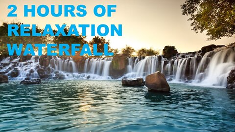 2 HOURS OF HEAVY WATERFALL. RELAXATION VIDEO.