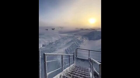 This is what the coldest place on earth Antartica looks like in -62 degrees Celsius.