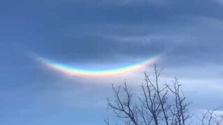 Rare upside-down rainbow spotted in New York