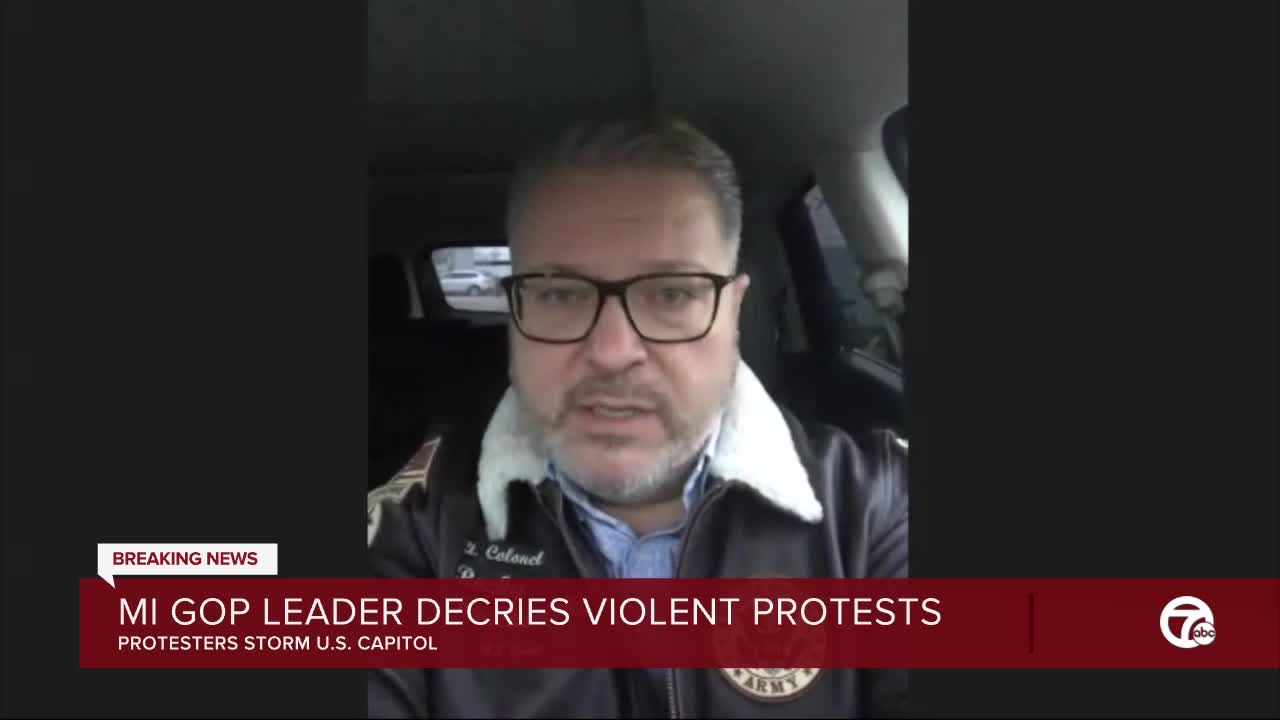 MI GOP leader decries violent protest