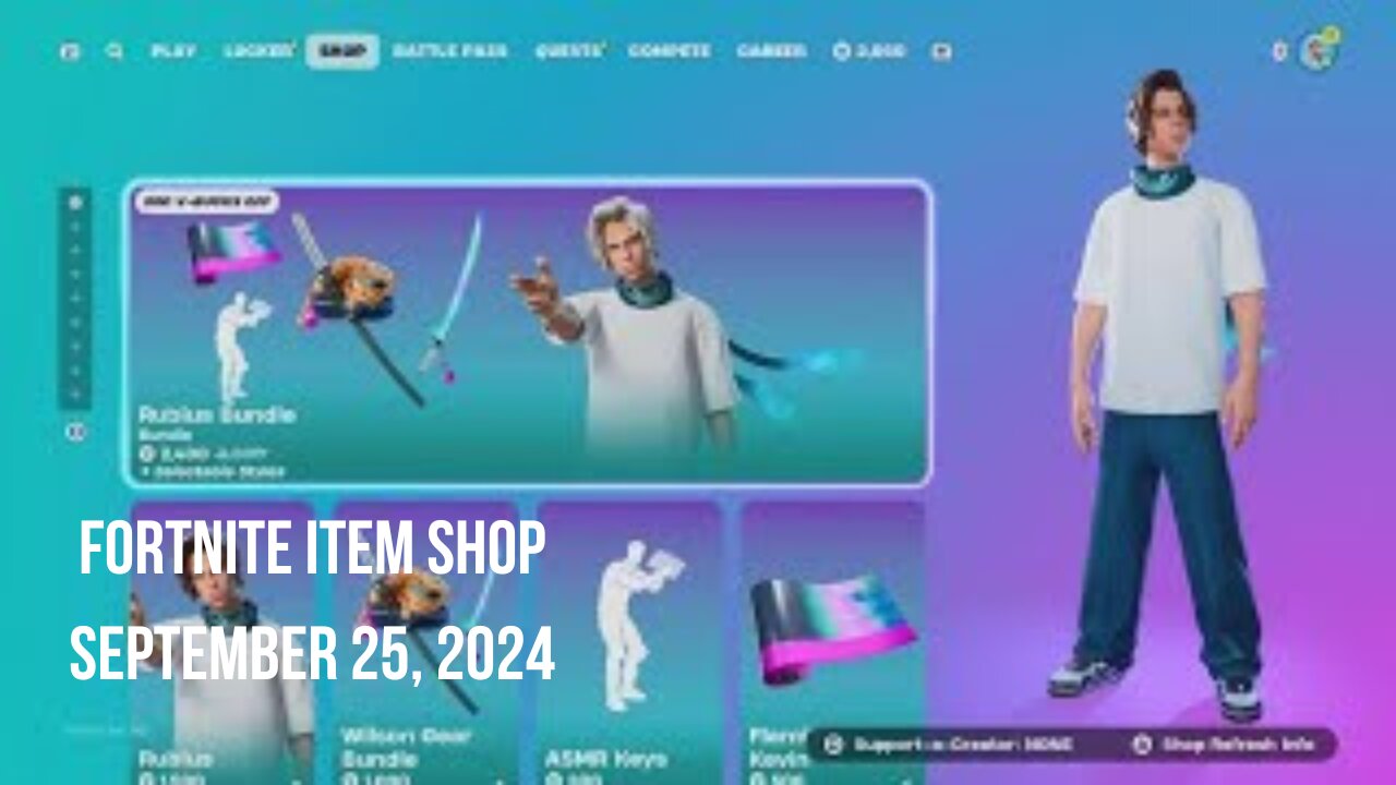 Fortnite Item Shop|September 25, 2024(*New* Rubius Bundle)