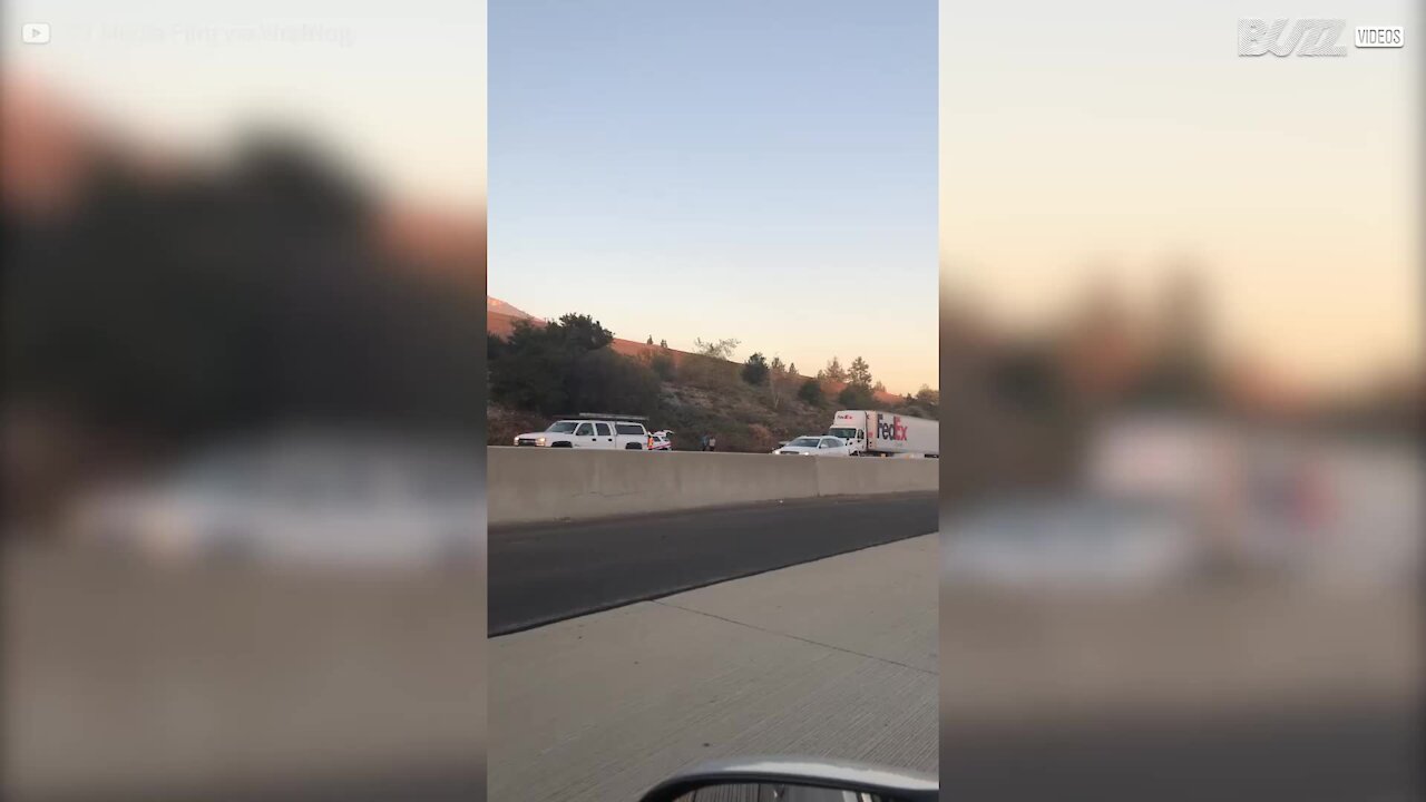 California: aeroplano cade in autostrada