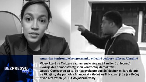 Američan konfrontuje kongresmanku ohledně podpory války na Ukrajině