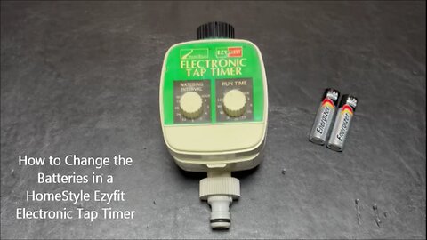 How to Change the Batteries in a HomeStyle Ezyfit Electronic Tap