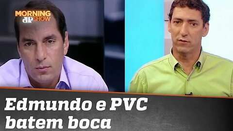 Treta! Edmundo e PVC batem boca ao vivo na TV